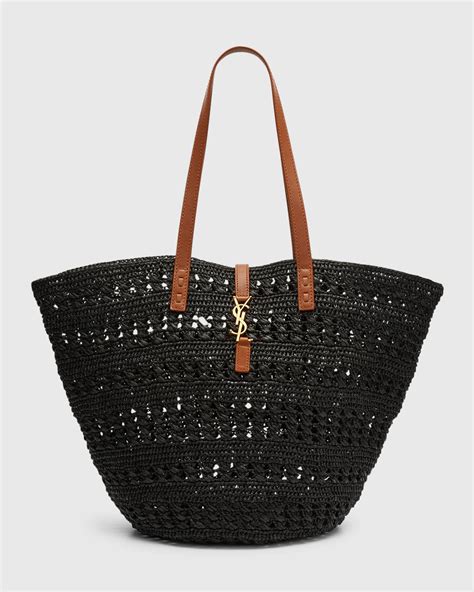 trolley medio yves saint laurent|Saint Laurent Panier Medium YSL Tote Bag in Raffia.